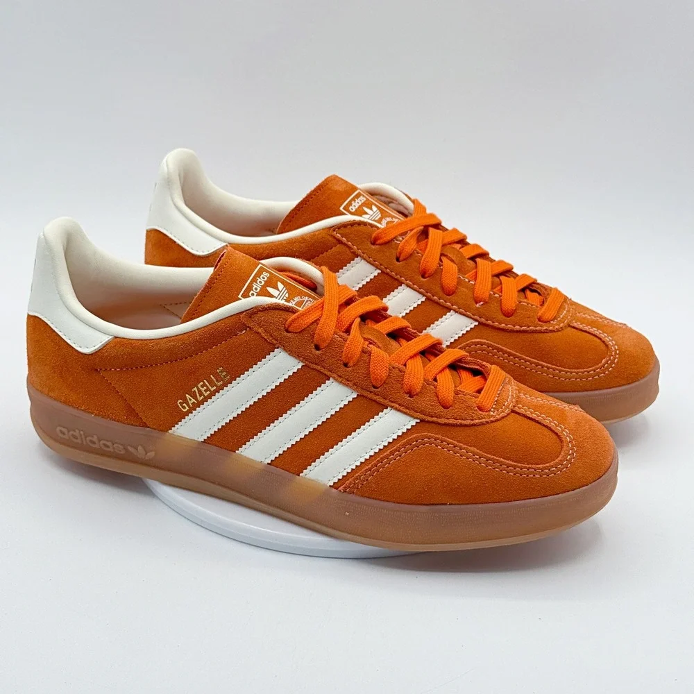 Adidas Gazelle Indoor Size 9 Mens 'Orange Off White Gum' JQ8392